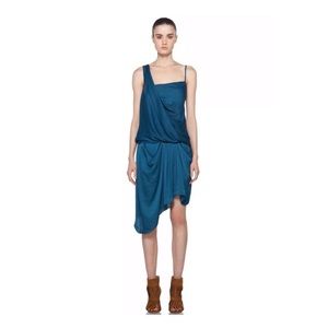 Helmut Lang Belted Pocket  Asymmetrical Dress